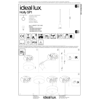 Светильник подвесной Ideal Lux Holly SP1 Латунь E27 231570