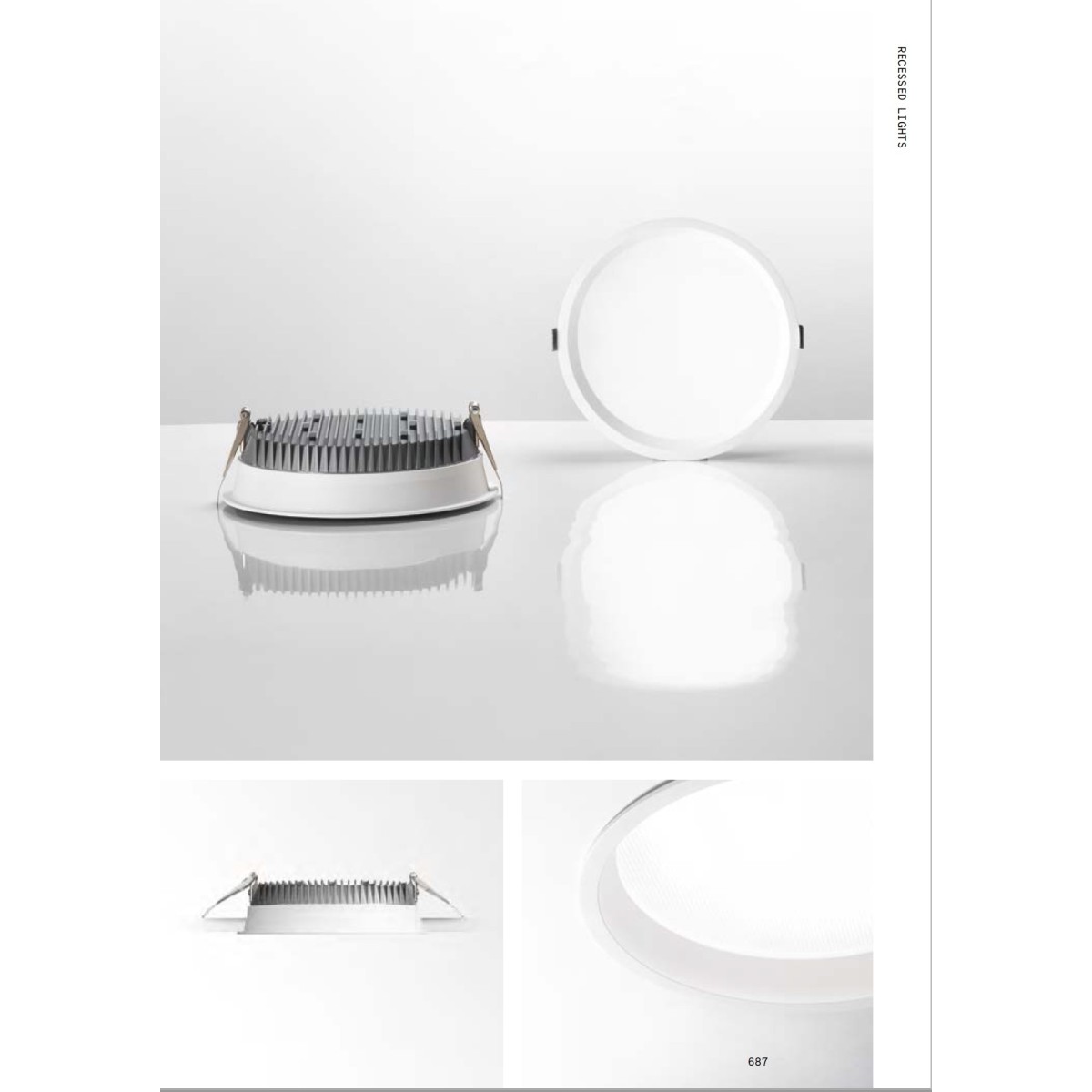 Светильник встраиваемый Ideal Lux Deep FI D103 10Вт 1350Лм 3000К IP44 LED 230В Белый Алюминий Не диммируемый 249018