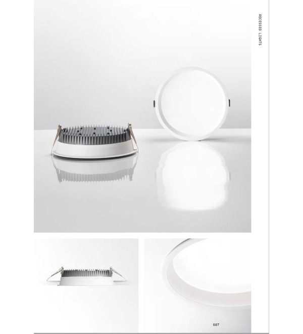 Светильник встраиваемый Ideal Lux Deep FI D103 10Вт 1350Лм 3000К IP44 LED 230В Белый Алюминий Не диммируемый 249018
