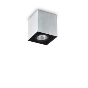 Светильник потолочный Ideal Lux Mood PL1 D09 Square макс.1х28Вт IP20 GU10 230В Алюминий/Черный Металл 140926