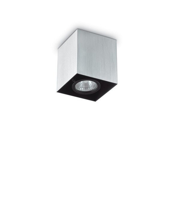 Светильник потолочный Ideal Lux Mood PL1 D09 Square макс.1х28Вт IP20 GU10 230В Алюминий/Черный Металл 140926