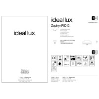 Светильник встраиваемый Ideal Lux Zephyr FI D12 Белый Гипс GU10 150284