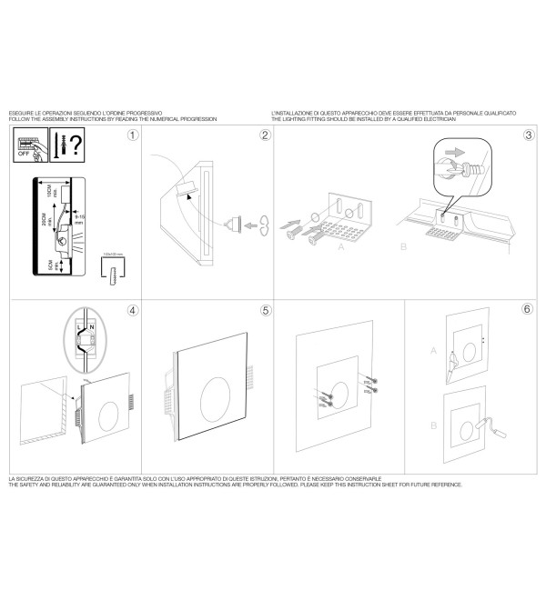 Светильник встраиваемый Ideal Lux Walky-3 FI Белый Гипс 3000К 249834
