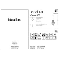 Люстра подвесная Ideal Lux Caesar SP6 Золото G9 114729
