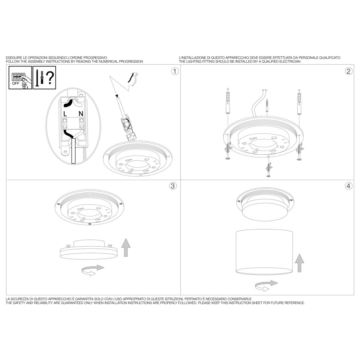 Светильник потолочный Ideal Lux Spike PL1 Round Белый GX53 277417