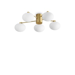 Люстра потолочная Ideal Lux Hermes PL5 D60 Латунь G9 316697