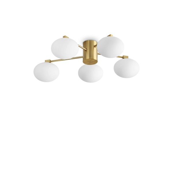 Люстра потолочная Ideal Lux Hermes PL5 D60 Латунь G9 316697
