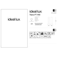 Светильник садово-парковый Ideal Lux Titano PT H49 3000К Гранит LED 246994