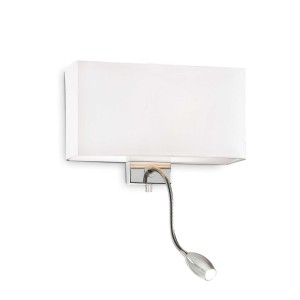Светильник настенный Ideal Lux Hotel AP2 Белый / Хром E27 / LED 035949