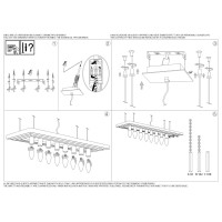 Люстра подвесная Ideal Lux Martinez SP8 Золото E14 213583