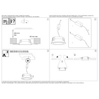 Светильник встраиваемый Ideal Lux Basic FI Wide 10W 3000K Белый LED 193519