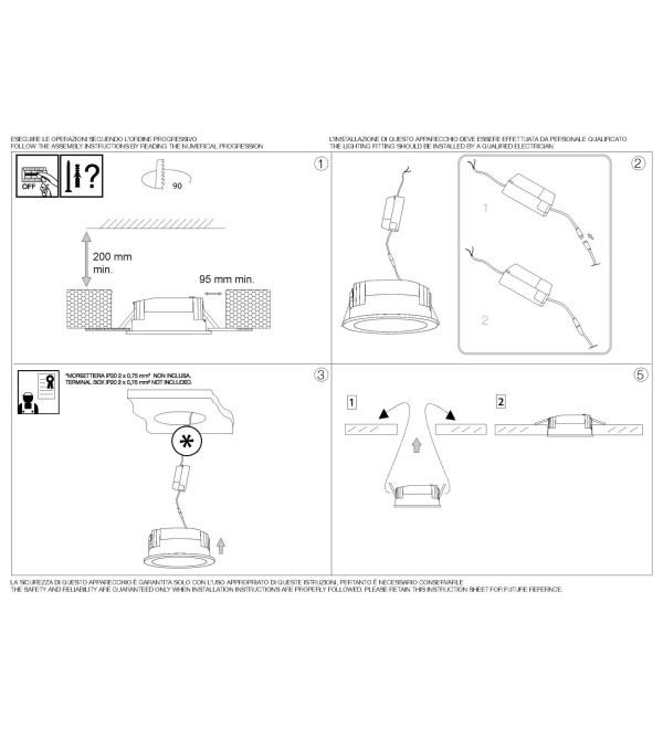 Светильник встраиваемый Ideal Lux Basic FI Wide 10W 3000K Белый LED 193519