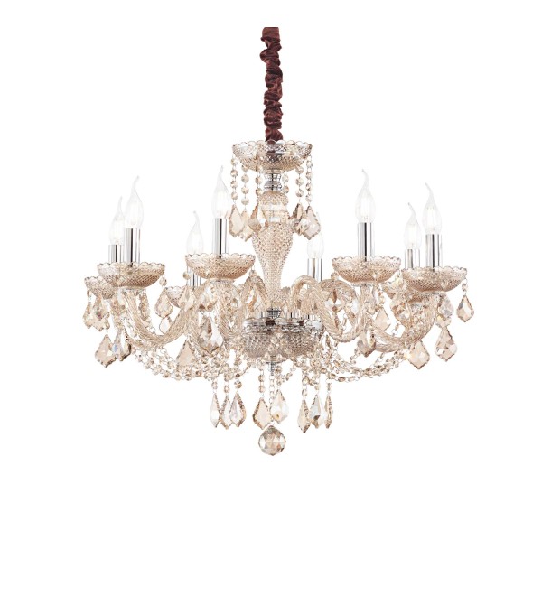 Люстра подвесная Ideal Lux Rose SP8 Янтарный E14 166889