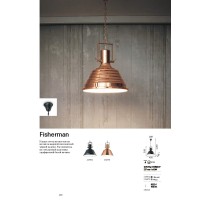 Светильник подвесной Ideal Lux Fisherman SP1 Медь E27 134871