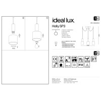 Светильник подвесной Ideal Lux Holly SP3 Черный E27 231594