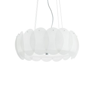 Люстра подвесная Ideal Lux Ovalino SP8 Белый E27 090481