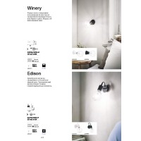 Светильник настенный Ideal Lux Winery AP1 Черный Керамика E27 180304