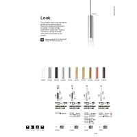 Светильник подвесной Ideal Lux Look SP1 Round D60 H400 Белый GU10 104935