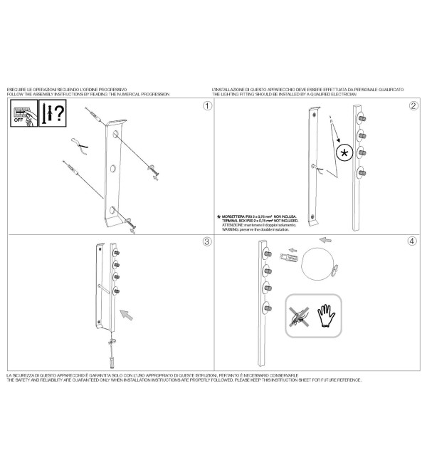 Люстра потолочная Ideal Lux Binomio PL4 Латунь G9 328461