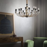 Люстра подвесная Ideal Lux Vanity SP15 Золотистый E14 206639