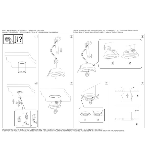 Светильник встраиваемый Ideal Lux Swing FI макс.1х50Вт IP20 GU10 230В Латунь античная Цинк Поворотный Без лампы 083186
