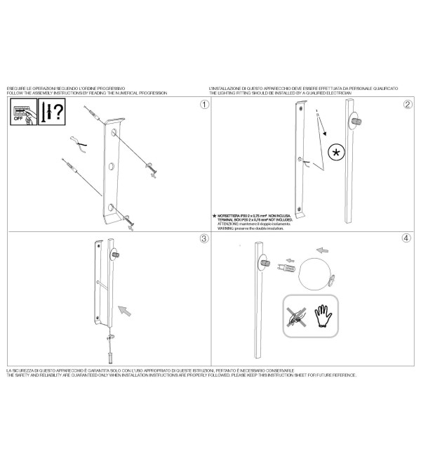 Светильник настенный Ideal Lux Binomio AP1 Черный G9 310664