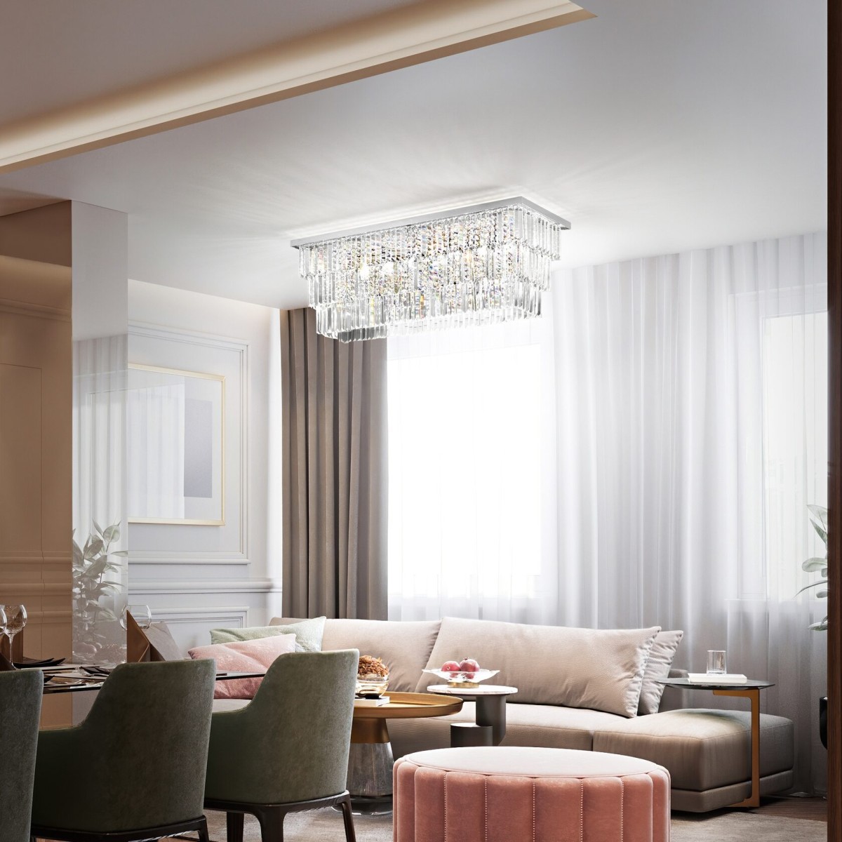 Люстра потолочная Ideal Lux Martinez PL8 Хром E14 166285