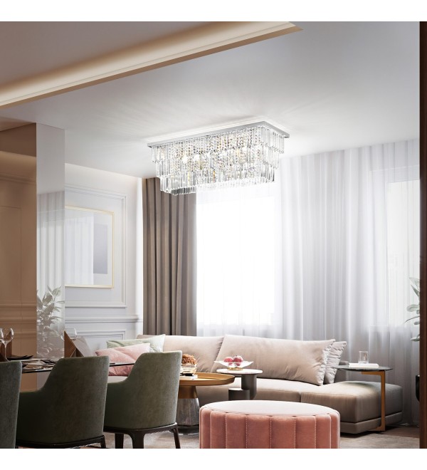 Люстра потолочная Ideal Lux Martinez PL8 Хром E14 166285