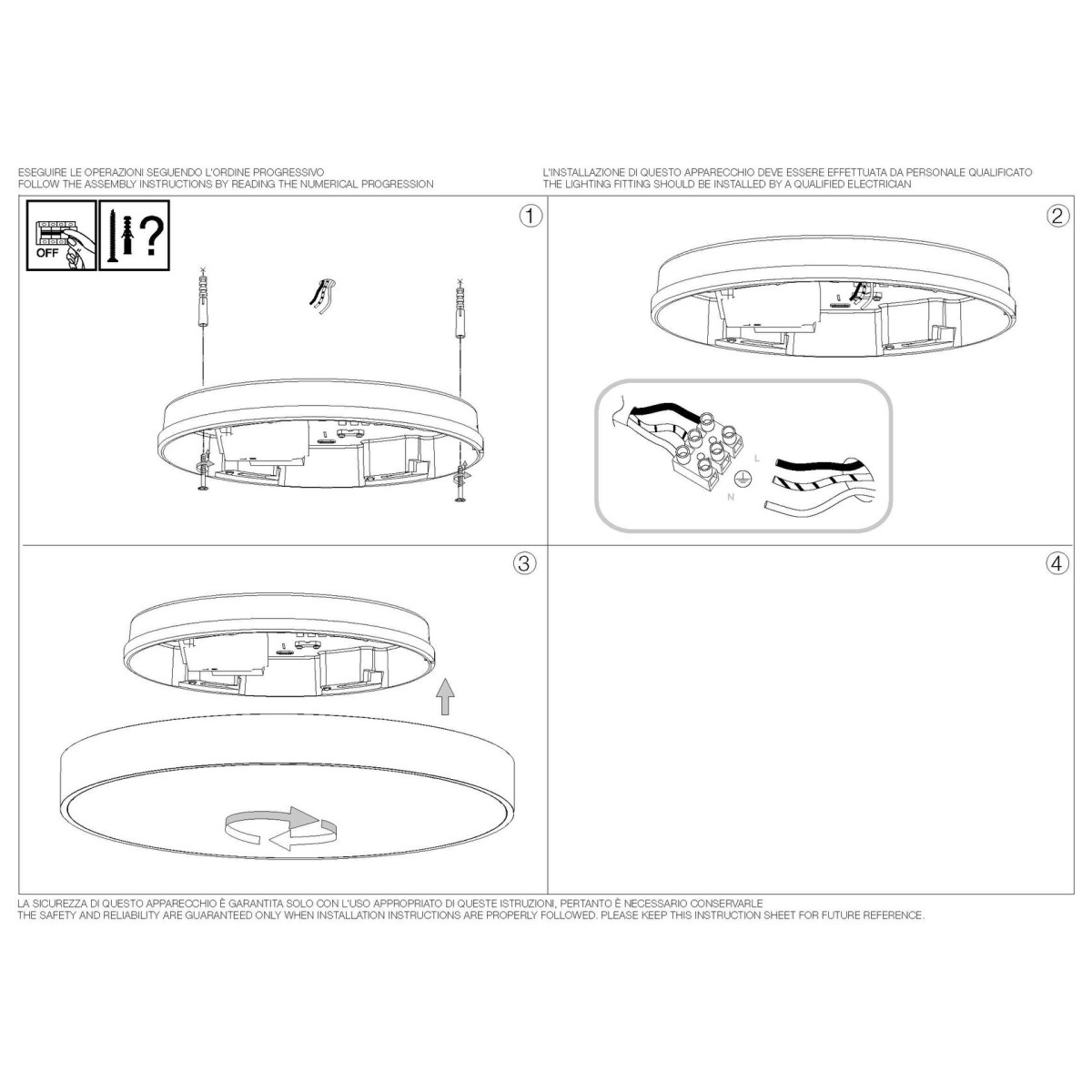 Светильник потолочный Ideal Lux Halo PL D35 Белый 3000К 223186