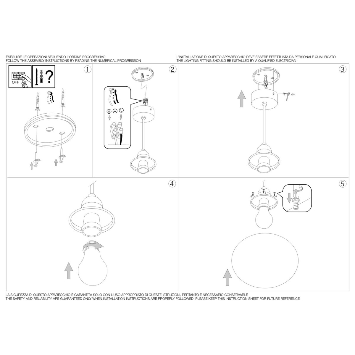 Светильник уличный Ideal Lux Sole SP1 D50 Опал E27 136011
