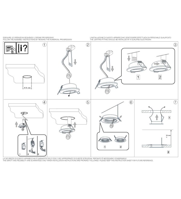 Светильник встраиваемый Ideal Lux Swing FI макс.1х50Вт IP20 GU10 230В Черный Цинк Поворотный Без лампы 243825