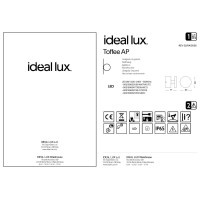Светильник уличный Ideal Lux Toffee AP Белый 3000К LED 347738