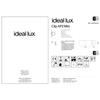 Светильник настенный Ideal Lux Clip AP2 Mini Серебро G9 091136