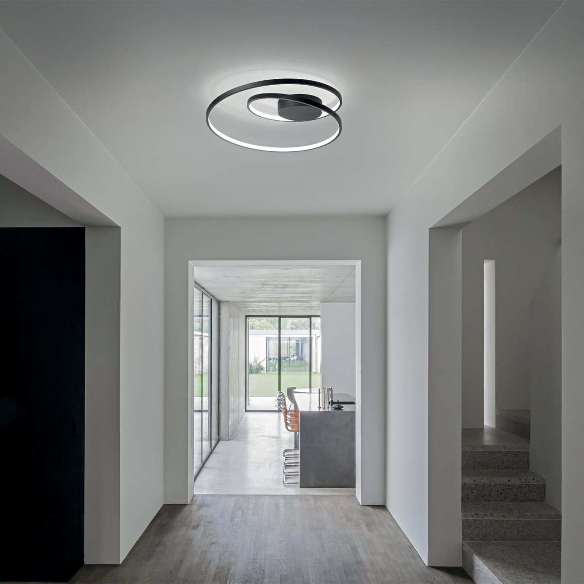 Люстра потолочная Ideal Lux Oz PL DALI 3000K Черный LED 304526