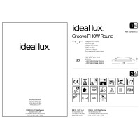 Светильник встраиваемый Ideal Lux Groove FI 10W Round Белый 3000K LED 123974