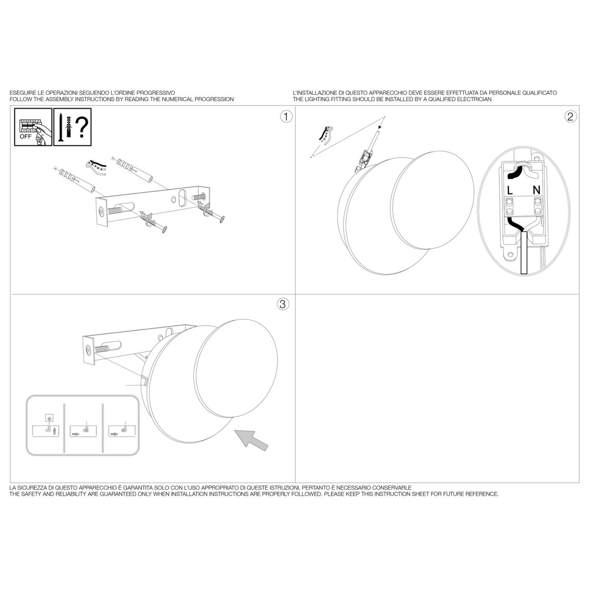 Светильник настенный Ideal Lux Tick AP LED Белый 3000К 238975