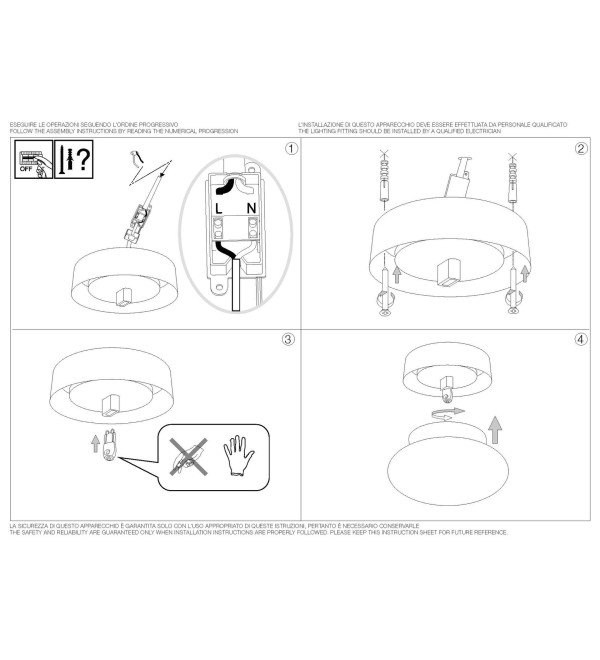 Светильник настенный Ideal Lux Smarties AP1 D14 Белый G9 014814