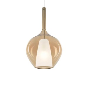 Светильник подвесной Ideal Lux Kalique SP1-1 D28 Янтарь E27 359526