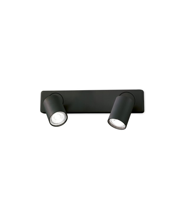 Светильник настенный Ideal Lux Rudy AP2 Round Черный GU10 229034