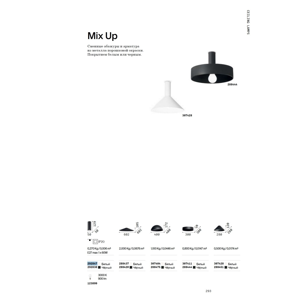 Светильник потолочный Ideal Lux Mix Up MPL Черный E27 292830
