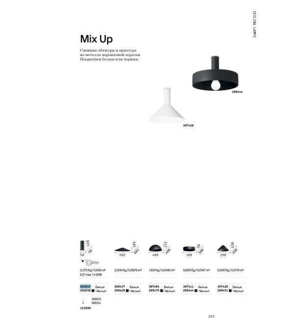 Светильник потолочный Ideal Lux Mix Up MPL Черный E27 292830