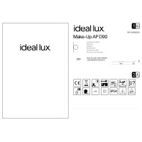 Светильник настенный Ideal Lux Make-Up AP D90 Белый LED 3000К 287676