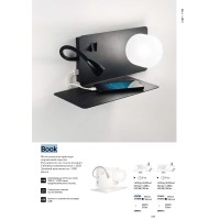 Светильник настенный Ideal Lux Book-1 AP G9/LED Белый