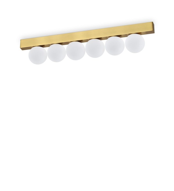 Светильник потолочный Ideal Lux Binomio LED PL6 Латунь 3000К LED 328263
