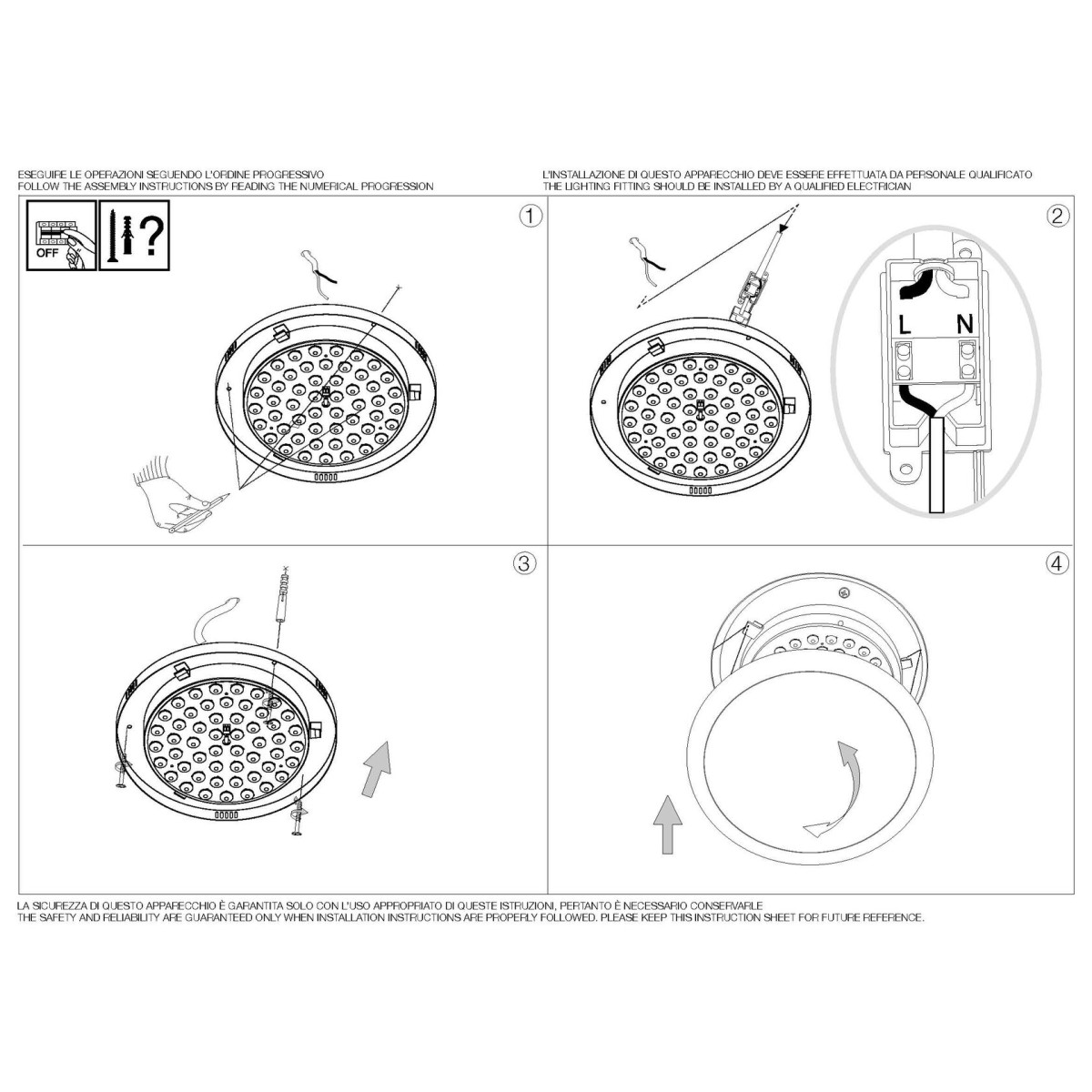 Светильник потолочный Ideal Lux Level PL D58 3000К LED Белый