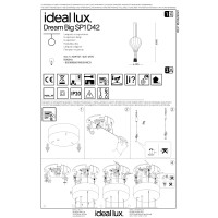 Люстра подвесная Ideal Lux Dream Big SP1 D42 Белый E27 261195