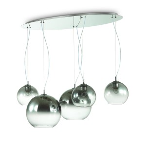 Люстра подвесная Ideal Lux Nemo Plus SP5 Хром размытый E27 138305