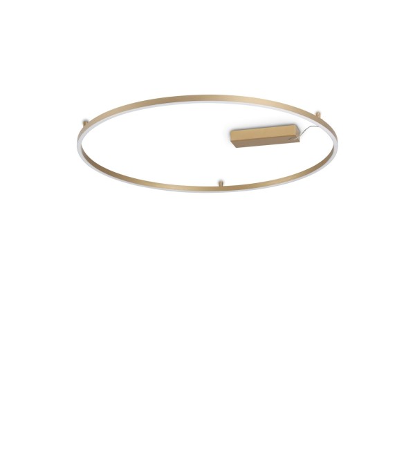 Светильник потолочный PL Ideal Lux Oracle Slim PL D090 Round LED 3000K Латунь 370279