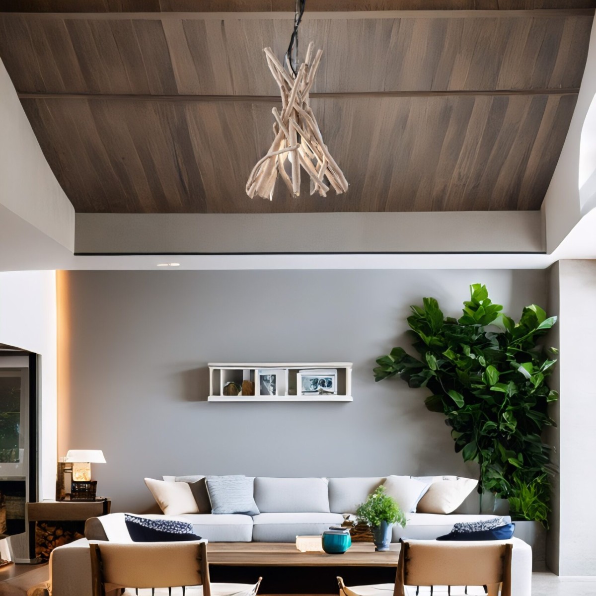 Светильник подвесной Ideal Lux Driftwood SP1 Дерево E27 129600