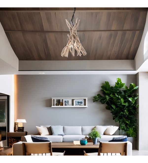 Светильник подвесной Ideal Lux Driftwood SP1 Дерево E27 129600